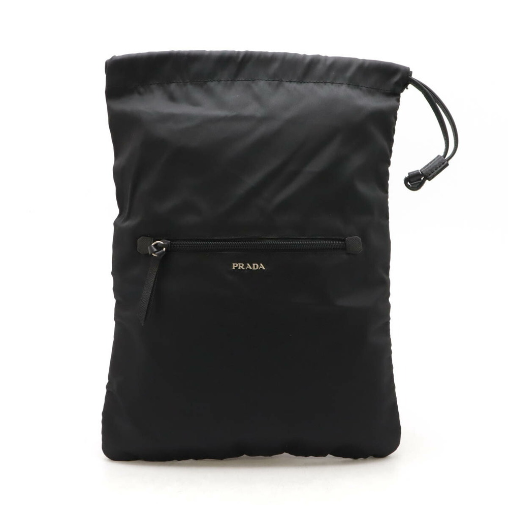 Prada drawstring pouch multi leather Black - image 1